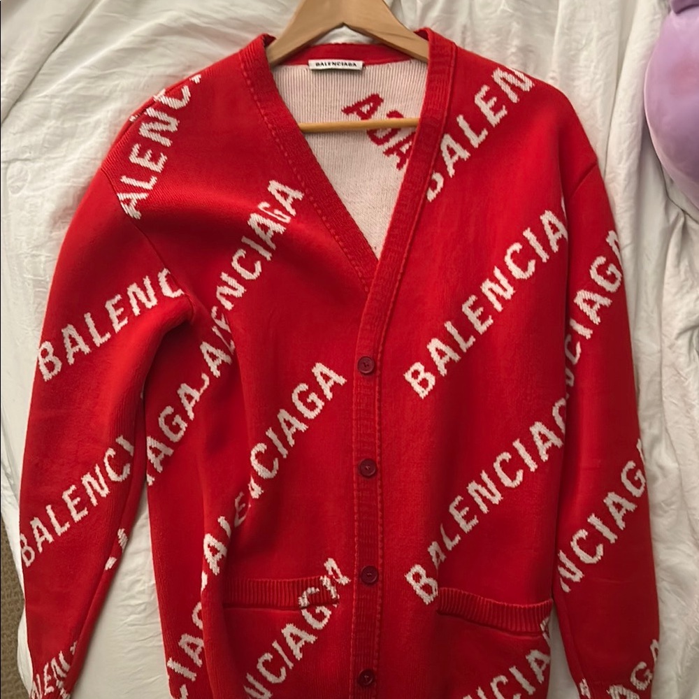 Balenciaga Red Cardigan